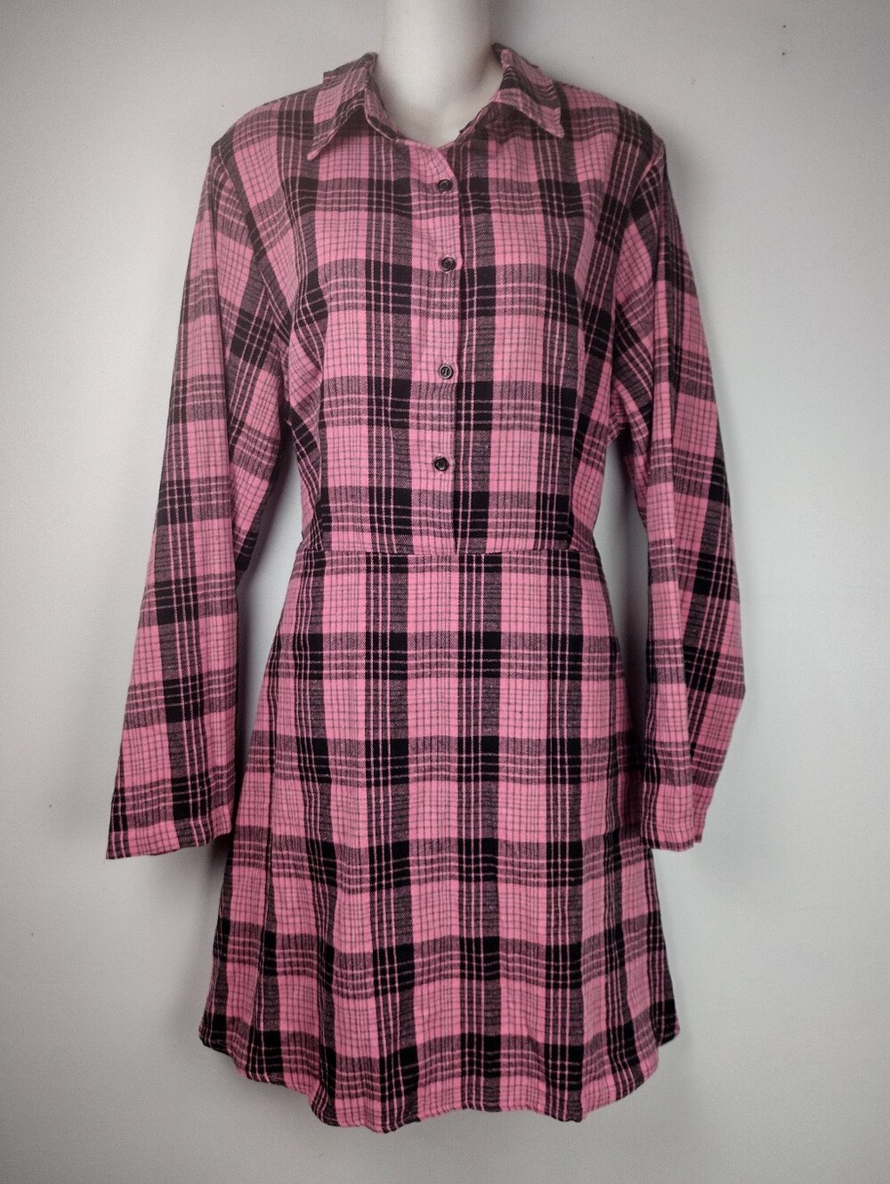 Fancyinn Plaid Shirt Dress size XL